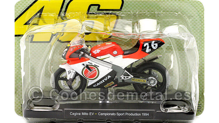 1994 Cagiva Mito Nº46 Valentino Rossi Campionato Sport Production 1:18 Editorial Salvat ROSSI1044