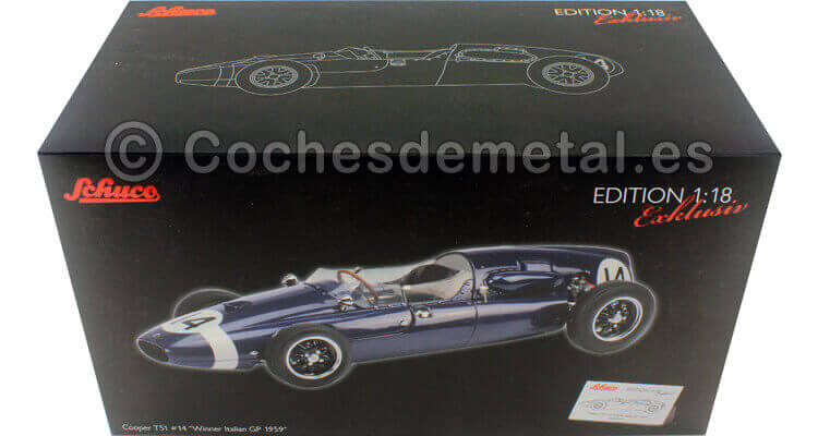 1959 Cooper T51 Nº14 Moss Ganador GP F1 Italia 1:18 Schuco 0326