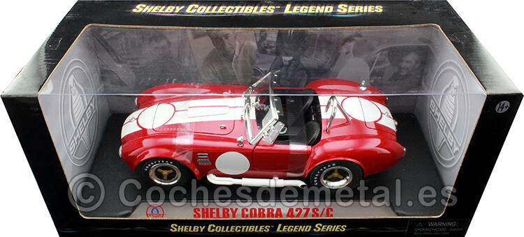 1965 Shelby Cobra 427 Super Snake Rojo-Blanco 1:18 Shelby Collectibles 122