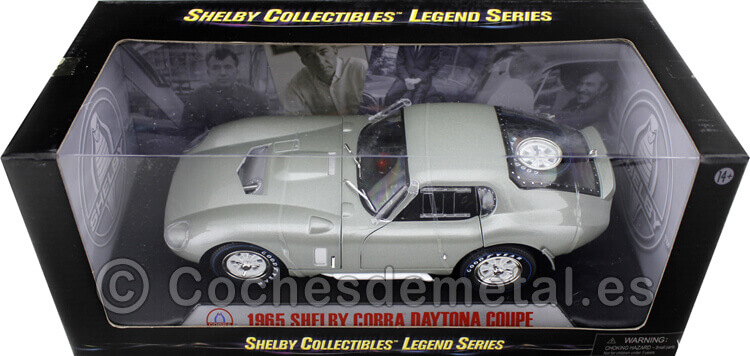 1965 Shelby Cobra Daytona Coupe Gris Metalizado 1:18 Shelby Collectibles 132