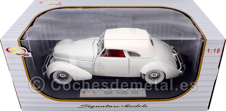 1936 Cord 810 Convertible White 1:18 Signature Models 18108