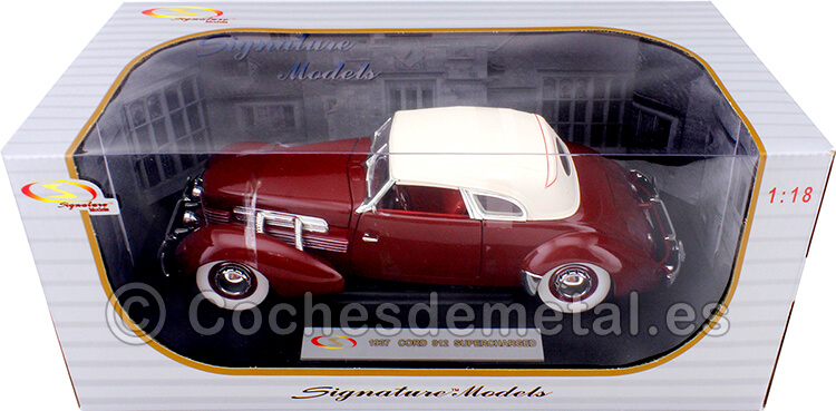 1937 Cord 812 Supercharged Convertible Red 1:18 Signature Models 18112