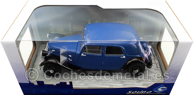1937 Citroen Traction 11CV Berlina Azul/Negro 1:18 Solido S1800906