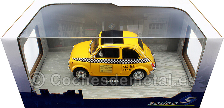 1965 Fiat 500 L Taxi New York City Amarillo 1:18 Solido S1801407