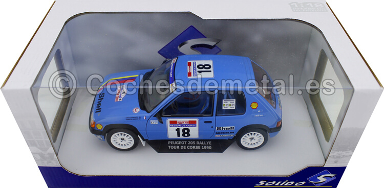 1990 Peugeot 205 Rallye Tour de Corse Vericel/Chollier 1:18 Solido S1801706