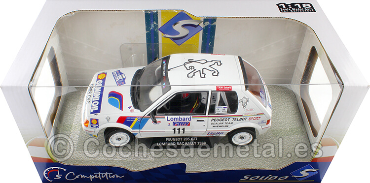 1988 Peugeot 205 GTI Nº 111 McRae/Ringer Rally Lombard RAC 1:18 Solido S1801715