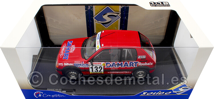1986 Peugeot 205 GTI 1.6 Nº132 Delecour/Pauwels Rally de Monte Carlo 1:18 Solido S1801717