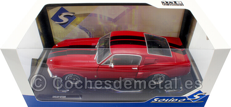 1967 Ford Shelby Mustang GT500 Rojo Burdeos 1:18 Solido S1802909