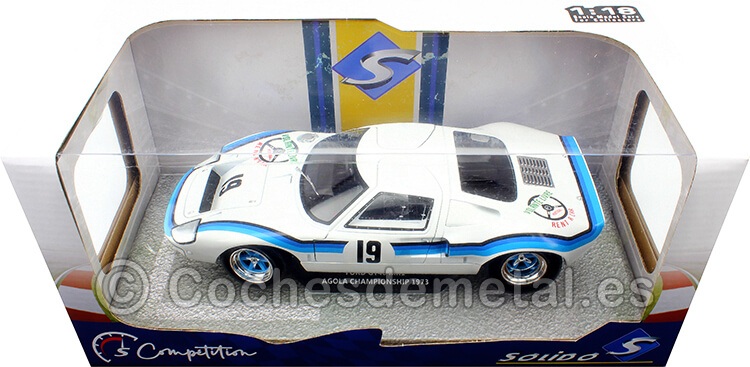1973 Ford GT40 MK I Nº19 Emilio Marta Ganador Angola Championship 1:18 Solido S1803006