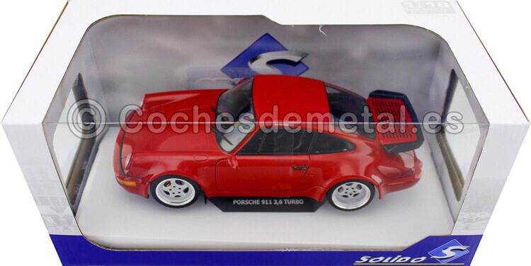 1990 Porsche 911 Turbo (964) 3.6 RS Indian Red 1:18 Solido 1803402