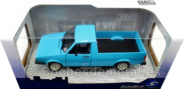 1982 Volkswagen VW Caddy MK1 Custom PickUp Azul Miami 1:18 Solido S1803509