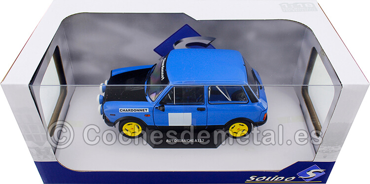 1980 Autobianchi A112 Abarth MK5 Chardonnet Azul/Negro 1:18 Solido S1803801