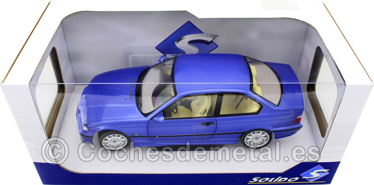1990 BMW M3 Coupe (E36) Azul Estoril 1:18 Solido S1803901