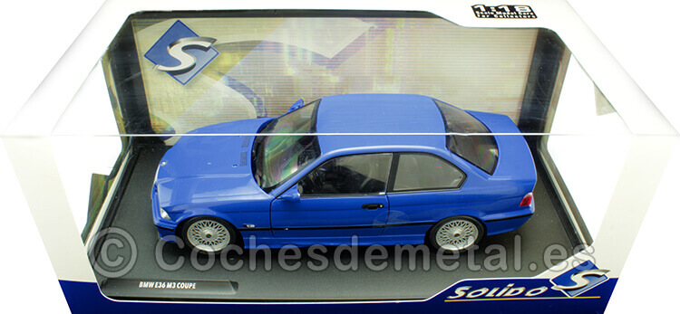 1990 BMW M3 Coupe (E36) Azul Santorin 1:18 Solido S1803912