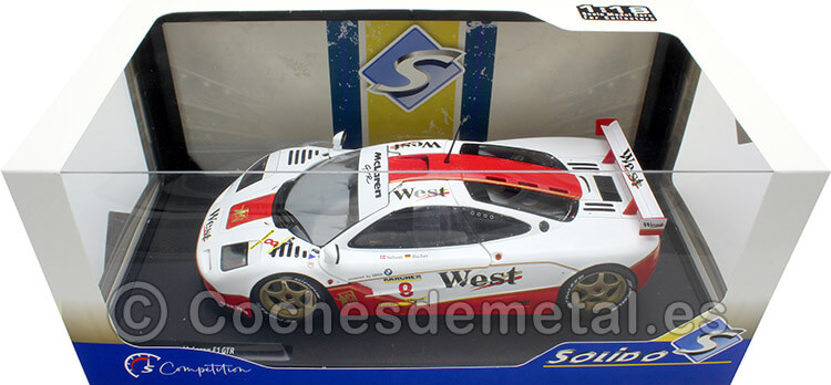 1995 McLaren F1 GTR Nº8 Nielsen/Bscher Ganador Campeonato BPR GT 1:18 Solido S1804107