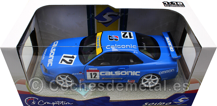 2000 Nissan Skyline GT-R (R34) Streetfighter Calsonic Tribute Azul 1:18 Solido S1804307