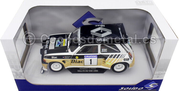 1986 Renault R5 Maxi 5 Turbo Winner Rallye du Var Chatriot/Perin 1:18 Solido S1804705