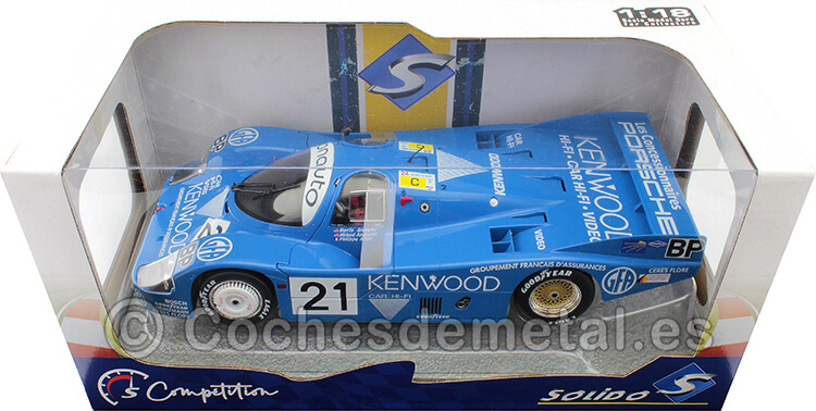 1983 Porsche 956LH Nº21 Andretti/Andretti/Alliot 24h LeMans Azul 1:18 Solido S1805504