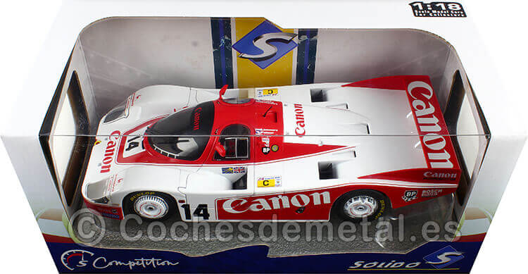 1983 Porsche 956LH Nº14 Palmer/Lammers/Lloyd 24h LeMans Blanco/Rojo 1:18 Solido S1805506