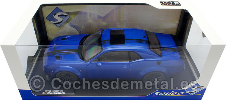 2023 Dodge Challenger RT Scat Pack Widebody Azul Eléctrico 1:18 Solido S1805710