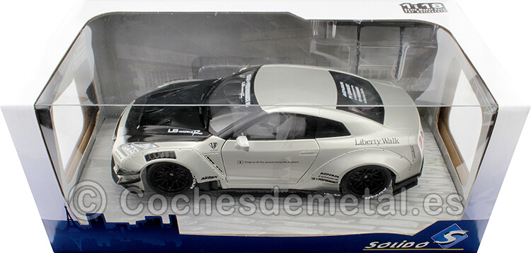 2020 Nissan GT-R (R35) LB-Walk Body Kit 2.0 Gris Perla 1:18 Solido S1805802