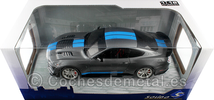 2022 Ford Shelby GT 500KR Grafito/Azul 1:18 Solido S1805908