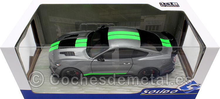 2020 Ford Mustang GT500 Grafito/Verde Neon 1:18 Solido S1805911