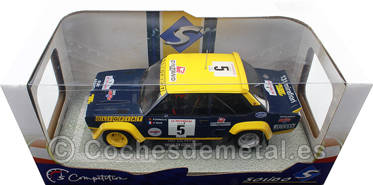 1977 Fiat 131 Abarth Nº5 Darniche/Mahe Ganador Rallye Tour de Corse 1:18 Solido S1806003