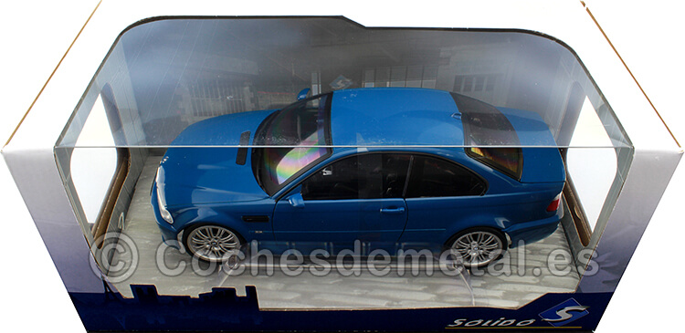 2000 BMW M3 (E46) Coupe Laguna Blue 1:18 Solido S1806502