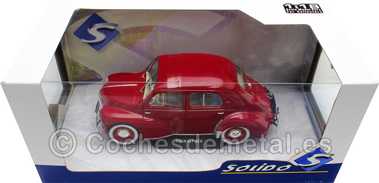 1951 Renault 4CV Rojo Oscuro 1:18 Solido S1806606