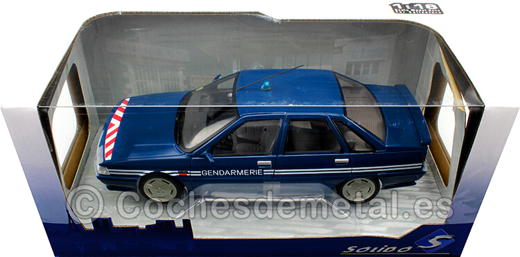 1992 Renault 21 R21 MK2 Turbo BRI Gendarmerie Policía Francesa Azul 1:18 Solido S1807703