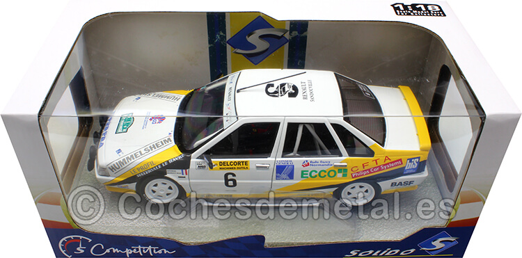 1991 Renault 21 R21 Turbo Nº6 Rats/Bourdaud Rally Charlemagne 1:18 Solido S1807704