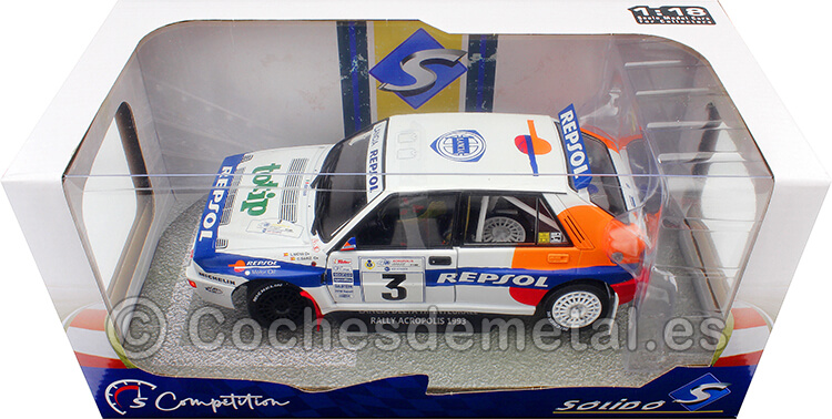 1993 Lancia Delta HF Integrale Nº3 C.Sainz/L.Moya Rally Acropolis 1:18 Solido S1807802