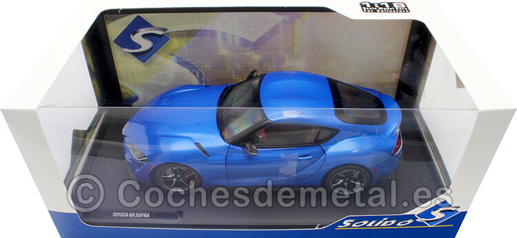 2021 Toyota Supra GR Azul Metalizado Horizonte 1:18 Solido S1809003