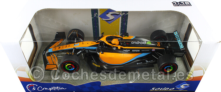 2022 McLaren MCL36 Nº3 Daniel Ricciardo GP F1 Australia 1:18 Solido S1809101