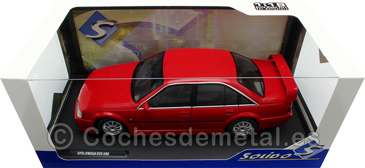 1990 Opel Omega Evo 500 Rojo Magma 1:18 Solido S1809704