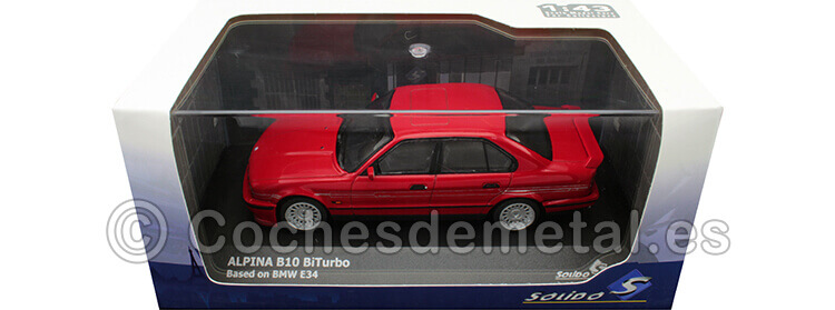 1994 Alpina B10 BiTurbo Basado en BMW E34 Rojo 1:43 Solido S4310402