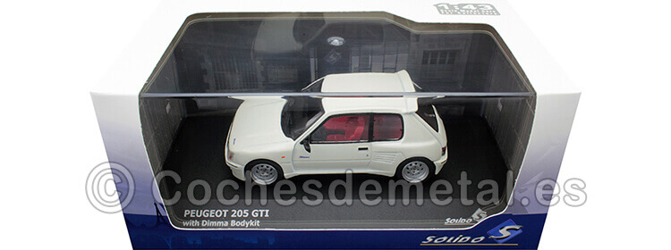 1991 Peugeot 205 GTI + Dimma Bodykit Blanco 1:43 Solido S4310801
