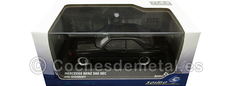22016 Mercedes-Benz 560 SEC AMG Widebody (C126) Negro 1:43 Solido S4310901