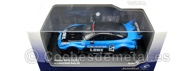 2020 Nissan GTR-R (R35) Liberty Walk Body Kit Azul/Negro 1:43 Solido S4311202