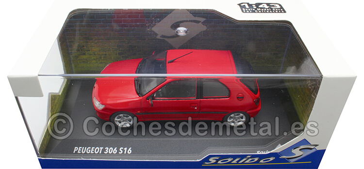 2002 Peugeot 306 S16 16V 167hp Rojo Vallelunga 1:43 Solido S4311403