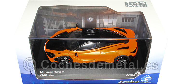 2020 McLaren 765 LT V8-Biturbo Naranja Papaya 1:43 Solido S4311901