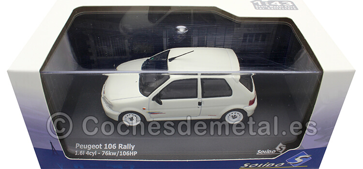 1996 Peugeot 106 Rally 1.6L Blanco Hielo 1:43 Solido S4312101
