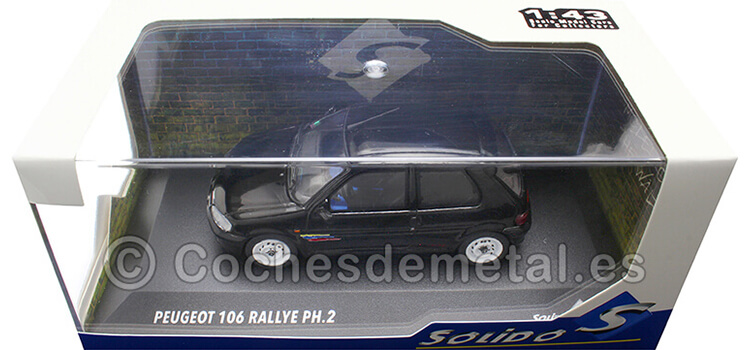 2001 Peugeot 106 Rally 1.6L Negro Onyx 1:43 Solido S4312103