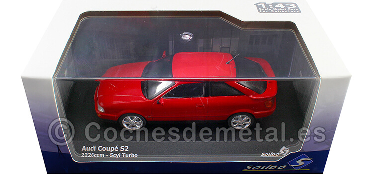 1992 Audi S2 Coupé Turbo Rojo 1:43 Solido S4312201