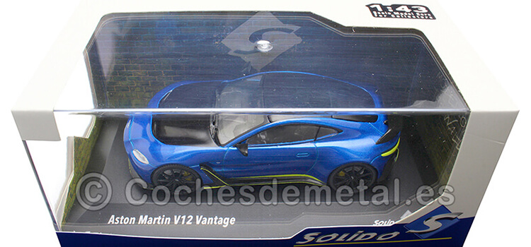 2023 Aston Martin Vantage V12 Azul/Amarillo 1:43 Solido S4314103