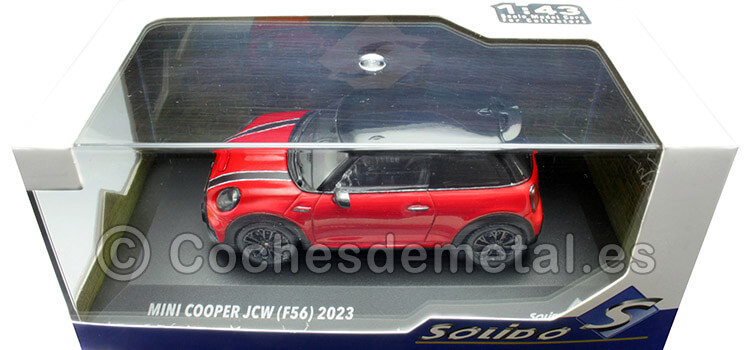 2023 Mini Cooper JCW (F56) Rojo/Negro 1:43 Solido S4315001