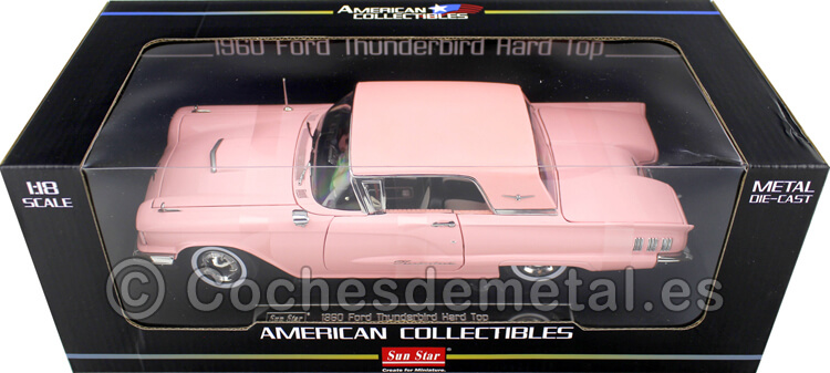1960 Ford Thunderbird Hard Top Pink 1:18 Sun Star 4308
