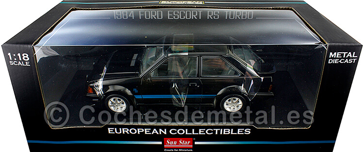 1984 Ford Escort RS Turbo Princesa Diana Negro 1:18 Sun Star 4964R