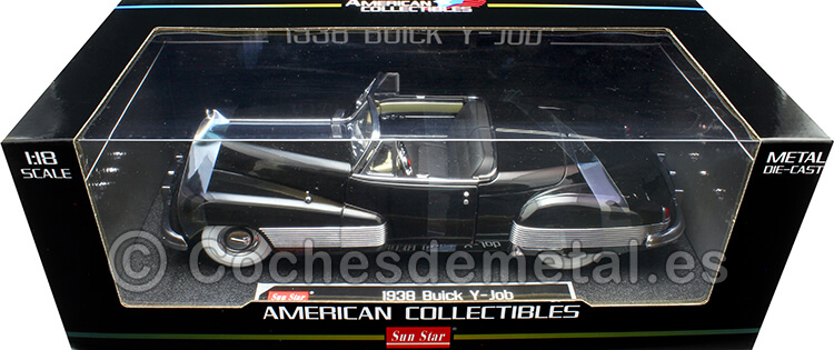 1938 Buick Y-Job Negro 1:18 Sun Star 5731